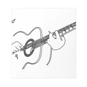 akustisk gitarr anteckningsblock