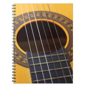 Akustisk gitarr anteckningsbok med spiral