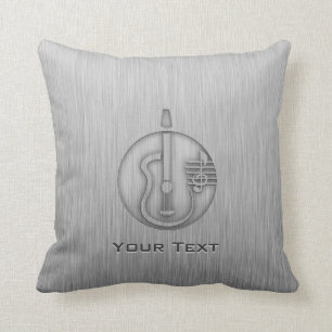 Akustisk gitarr; Borstad metall-look Kudde