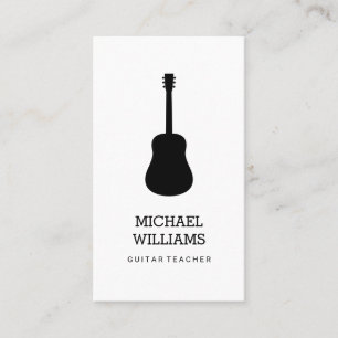 Akustisk gitarr för Minimalist musiker Visitkort