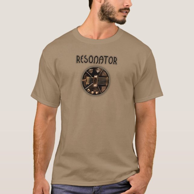 Akustisk gitarr för Resonator T Shirt (Framsida)