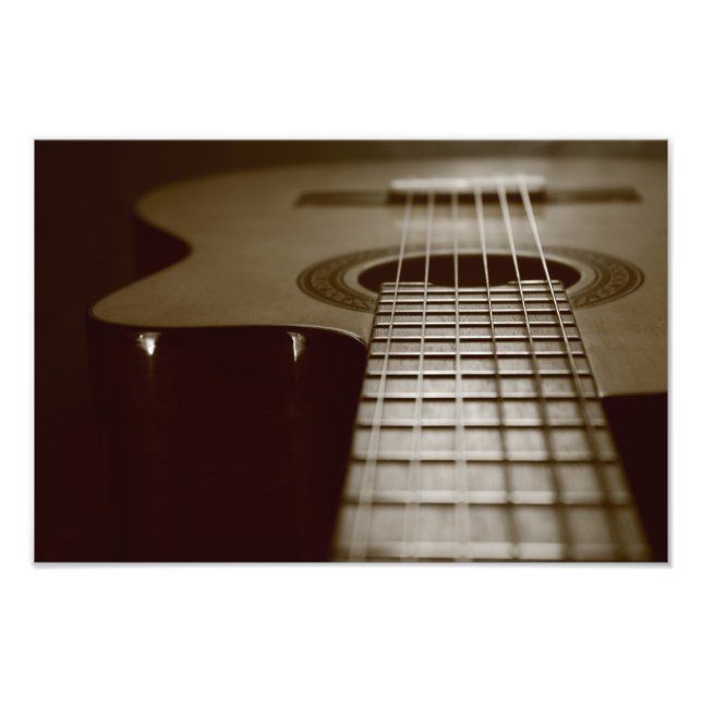 Akustisk gitarr fototryck (Framsidan)
