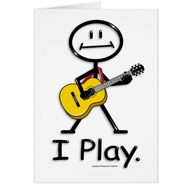 Akustisk gitarr hälsningskort (Framsidan)