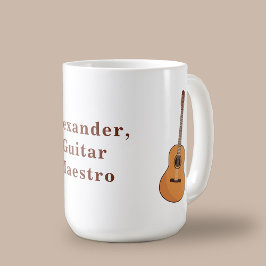 Akustisk gitarr kaffemugg
