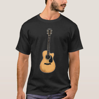 Akustisk Gitarr Logotyp T Shirt