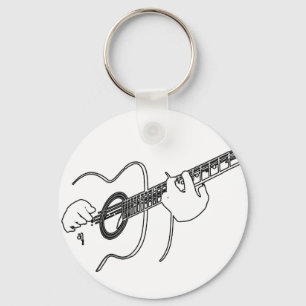 akustisk gitarr nyckelring