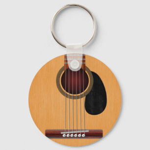 Akustisk gitarr nyckelring