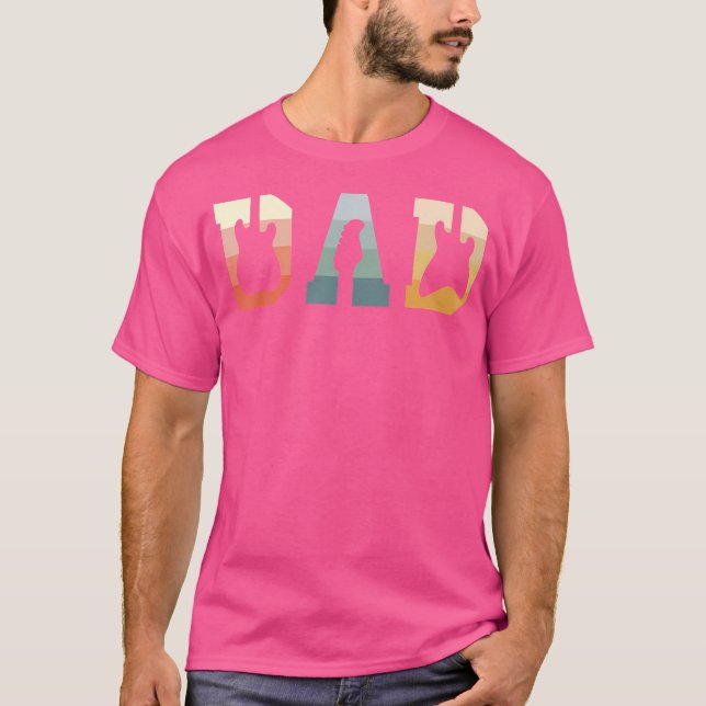 Akustisk Gitarr Pappa Gitarrist Musikinstrument M T Shirt (Framsida)