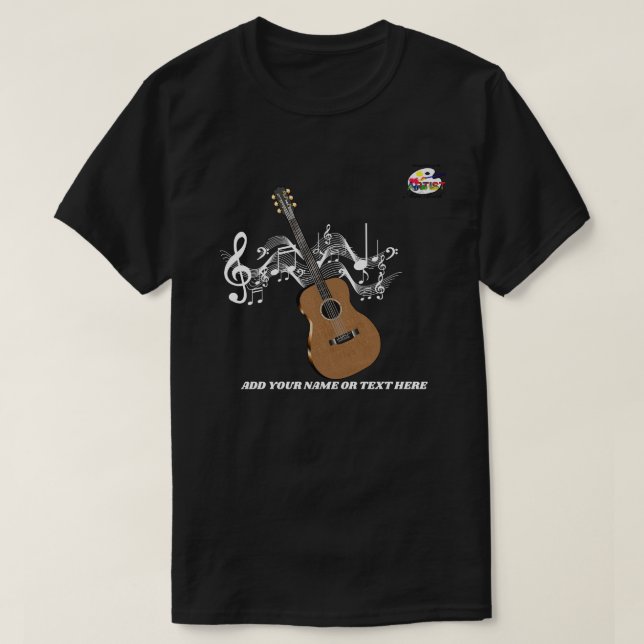 Akustisk gitarr t shirt (Design framsida)
