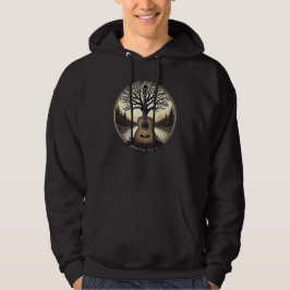 Akustisk gitarr Träd från Sjö-harmonin i naturen Hoodie