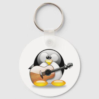 Akustisk gitarr Tux (Linux Tux) Nyckelring
