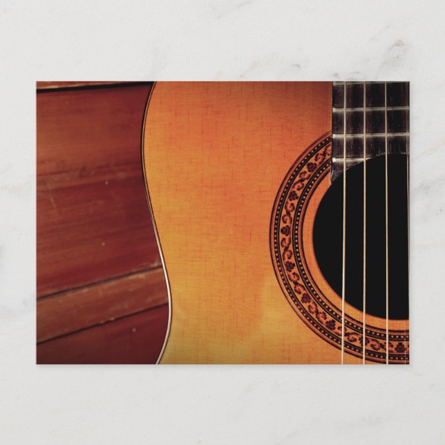 Akustisk gitarr vykort (Framsida)
