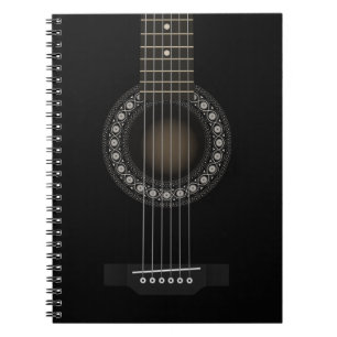 Akustisk gitarranteckningsbok anteckningsbok med spiral