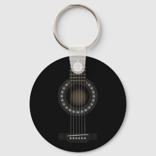 Akustisk gitarrflagga Keychain Nyckelring