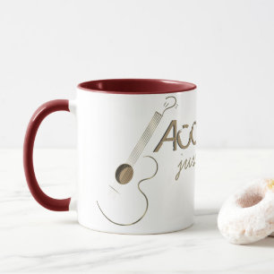 Akustisk gitarrist mugg
