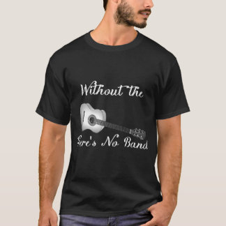 Akustisk gitarrmanar grundläggande mörka t-shirt