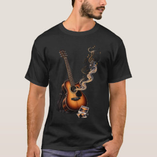 Akustisk Gitarrmelodi – Musikälskare Design T Shirt