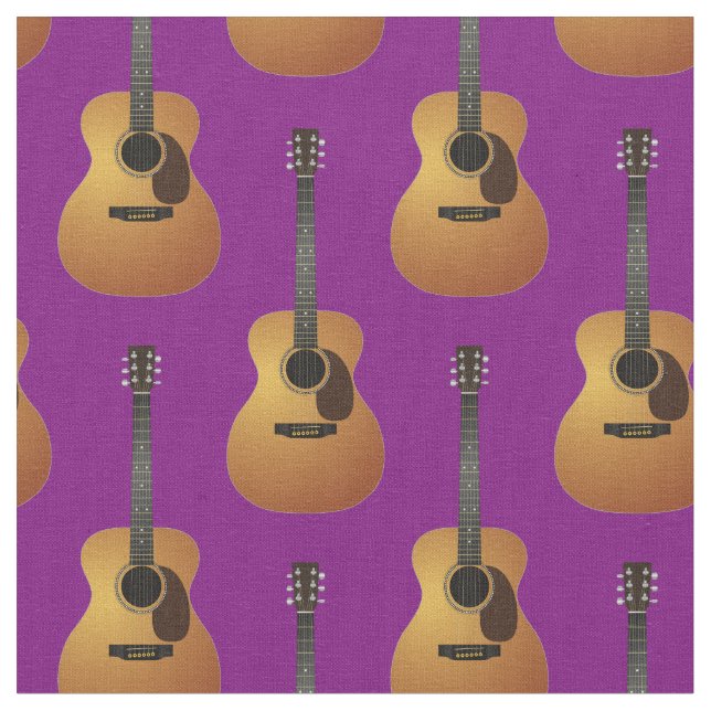 Akustisk Gitarrmusik Musiker Rumsdekor Lila Tyg (Närbild)