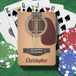 Akustisk gitarrmusiker Gitarrist Tan Brun Casinokort