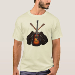 Akustisk gitarrsamlingskjorta tee