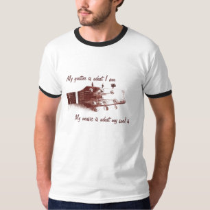 Akustisk gitarrt-skjorta t-shirt