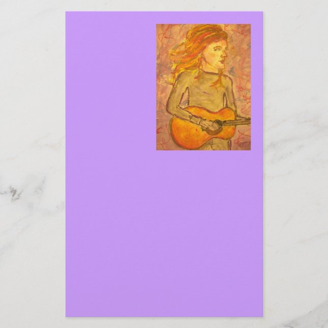 akustisk gitarrteckning brevpapper (Framsida)