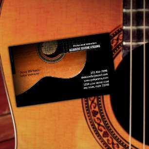 Akustisk Guitar-instruktor Visitkort