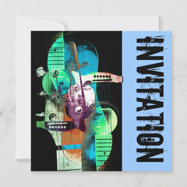 akustisk guitar jazz sylt inbjudan (Framsida)