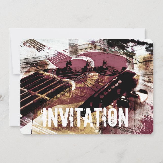 akustisk guitar jazz sylt inbjudan (Framsida)