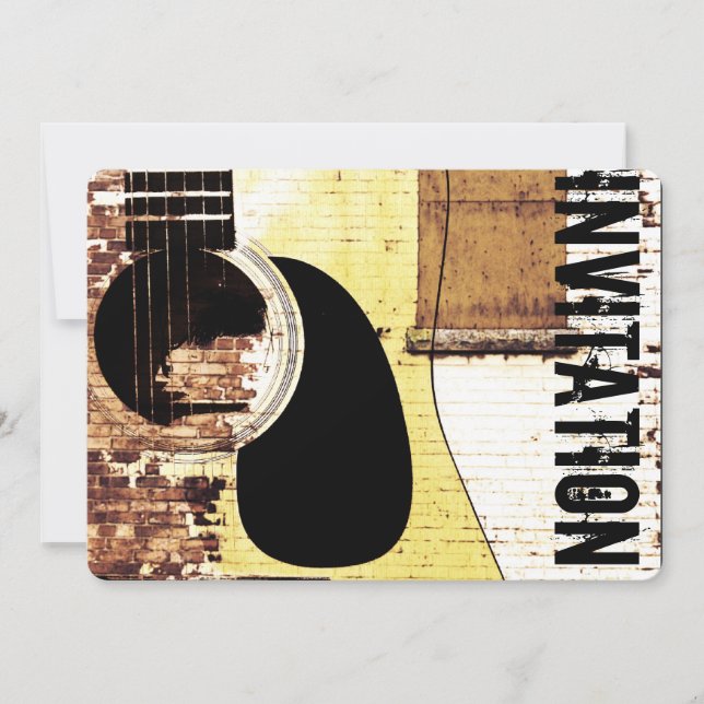 akustisk guitar jazz sylt inbjudan (Framsida)