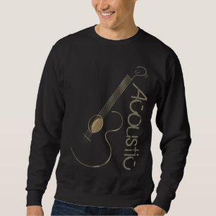 Akustisk Guitar Logotyp Clothing Långärmad Tröja