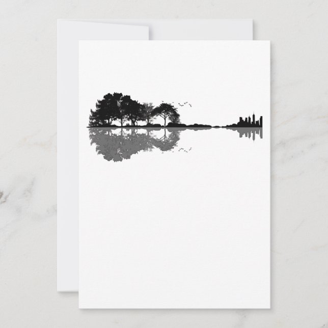 Akustisk Guitar Nature Est Music Bass Guitarist Tack Kort (Framsida)