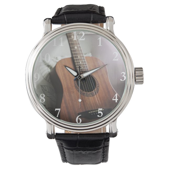 Akustisk Guitar Watch Armbandsur (Framsida)