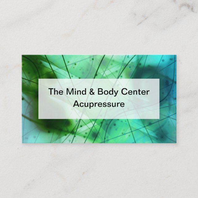 Akustisk och akupressurisk konstruktion visitkort (Framsida)