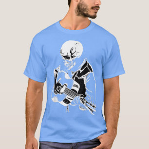 Akustisk Rock musik Skeleton Hoppgitar T Shirt
