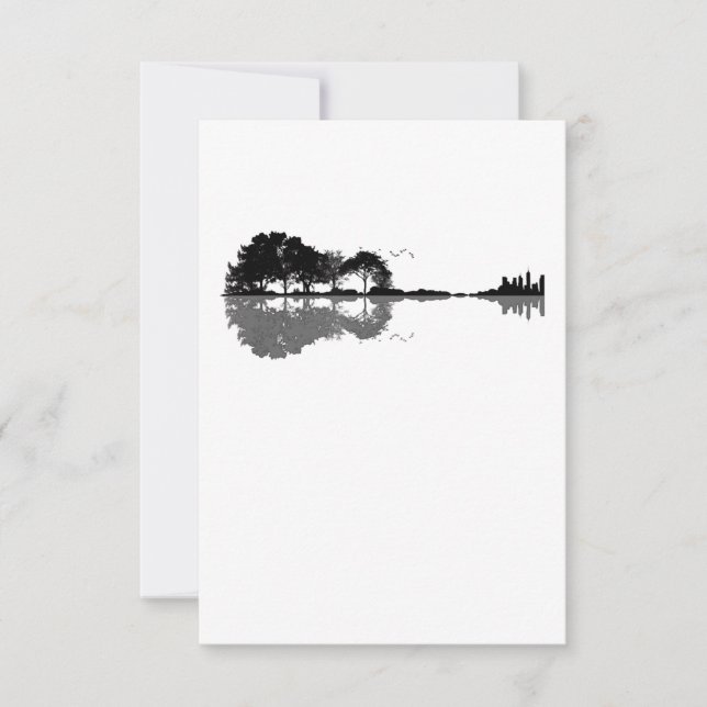 Akustisk vätekaraktär Est Music Bass Guitarist Tack Kort (Framsida)