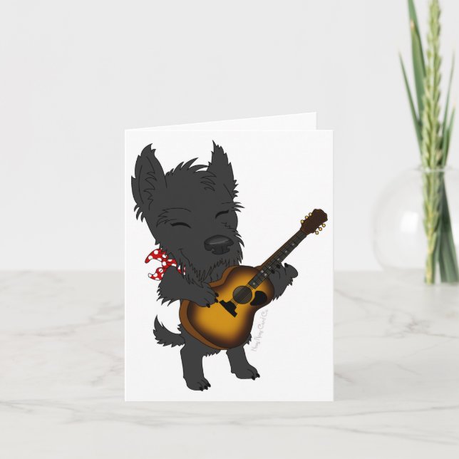 Akustisk Vicki the Scottie Anteckningskort (Framsida)