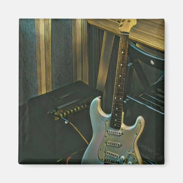 Akustiska baser, elektrisk gitarr-gåva magnet (Framsidan)