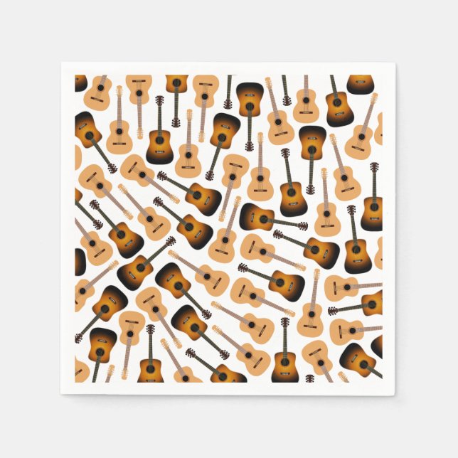 Akustiska gitarrer pappersservett (Framsidan)