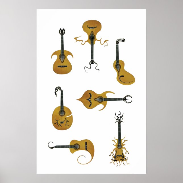 Akustiska gitarrer poster (Framsidan)