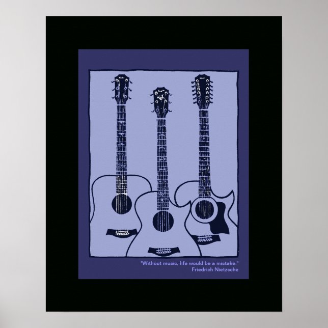 akustiska gitarrer poster (Framsidan)
