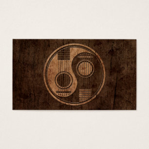 Akustiska gitarrer Yin Yang med Wood korn Visitkort