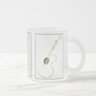 Akustiska muggar för gitarrlogotypdesign
