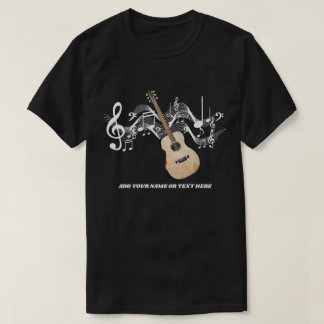 Akustiska skjortor för gitarrlandgitarr T Shirt
