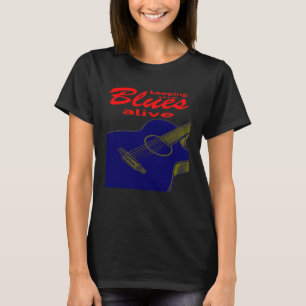 Akustiskt gitarr som håller blåsorna vid liv t shirt