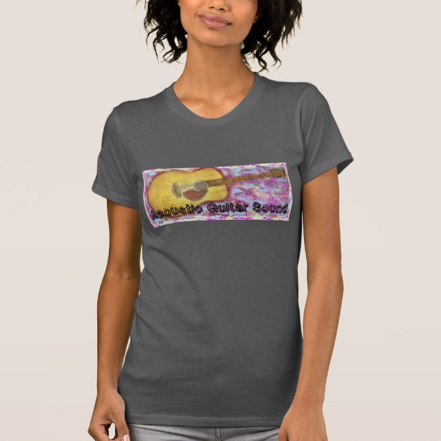 Akustiskt gitarrljud t shirt (Framsida)