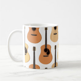 Akustiskt gitarrmönster kaffemugg