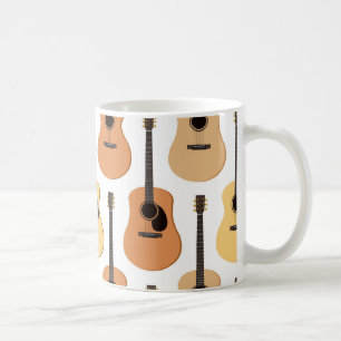 Akustiskt gitarrmönster kaffemugg