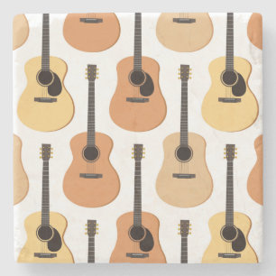 Akustiskt gitarrmönster stenunderlägg