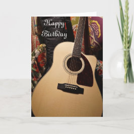 Akustiskt Guitar Grattis på födelsedagen-kort Kort